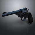 Classic Black Revolver Weapon with Timeless Design Durable Metallic Finish and Ergonomic Grip