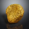 Golden Decorative Ornament Set With Rough Texture And Shiny Surface On Black Background