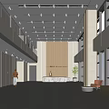Modern Spacious Hotel Lobby Interior With Large Windows Reception Desk And Sofa Seating