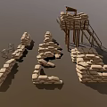 Durable Sports Equipment Including Sandbags Watchtower Wooden Frames And Springs For Training
