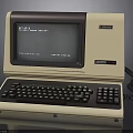 Vintage Electronic Appliance Retro Laptop With Screen Keyboard And Portable Design