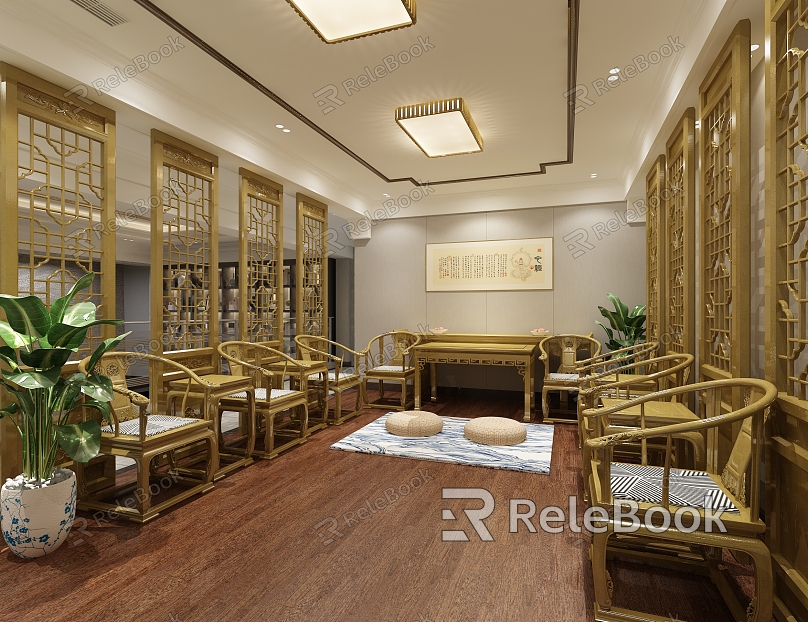 New Chinese style reception room Zen model