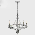 Modern Elegant Chandelier with Hanging Chain Metal Frame and Candle Style Lights