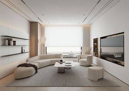 modern living room 3d model