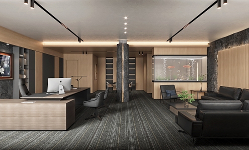 modern general manager office 3d model