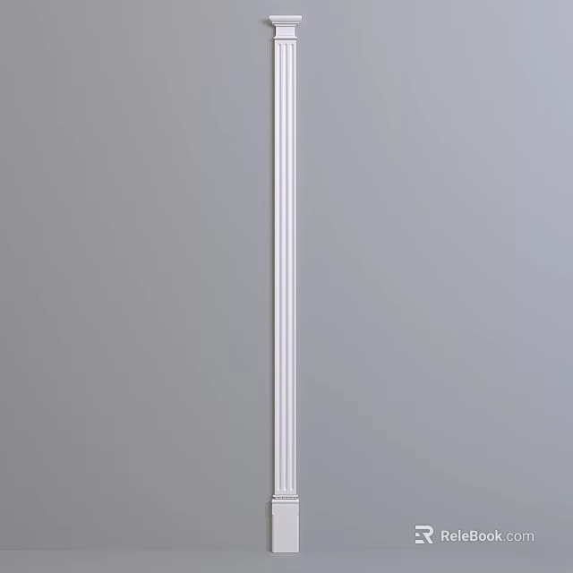 Modern White Decorative Column As Sleek Architectural Element For Interior Design 3d model 