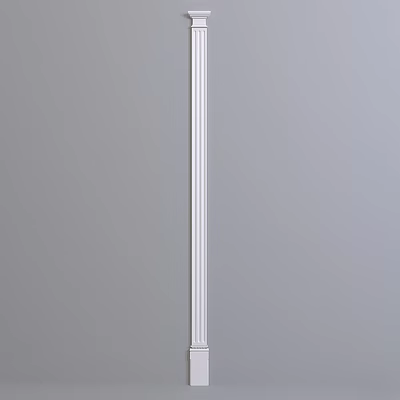 Modern White Decorative Column As Sleek Architectural Element For Interior Design 3d model