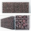 Modern landscape wall Stone landscape wall 3d model