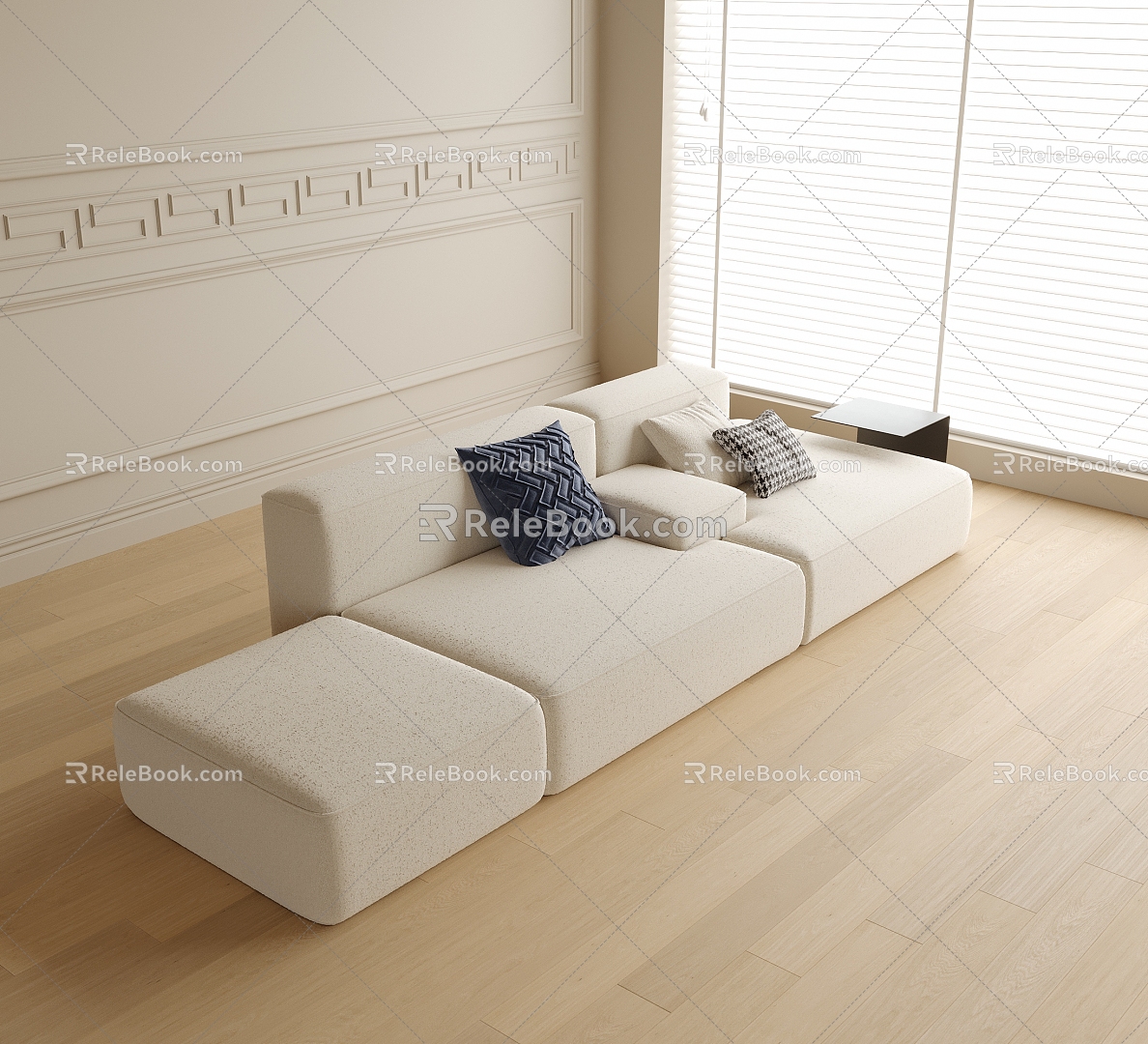 Modern Multi-Person Sofa Three-Person Sofa Sofa 3d model