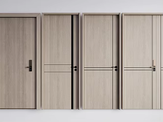 Modern swing door combination 3d model