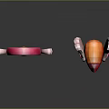 Pink And Orange Fantasy Magic Wand With Star Shape And Wing Decorations