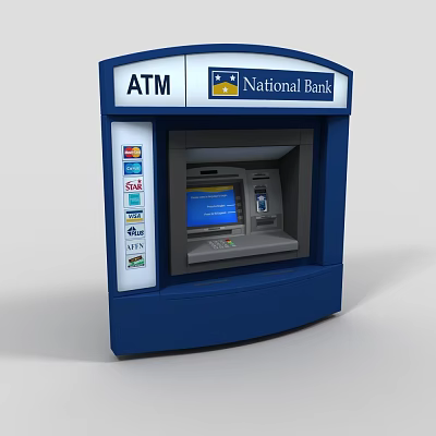 modern cash machine 3d model
