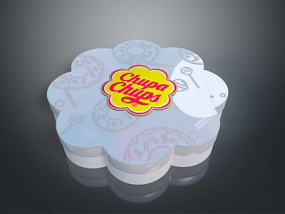 Chupa Chups Flower Shaped Storage Box With Sweet Themed Decorative Patterns 3d model