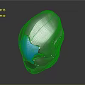Futuristic Helmet Design With Silver Exterior Blue Visor And Detailed Patterns