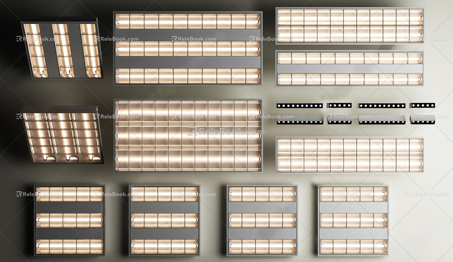 Modern Grille Lamp 3d model