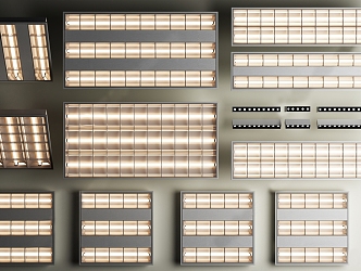 Modern Grille Lamp 3d model