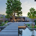 Modern Detached Villa Exterior Design With Garden Greenery Parking Space And Balcony