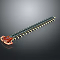 Sharp Metal Chainsaw Chain With Red Handle And Durable Cutting Teeth