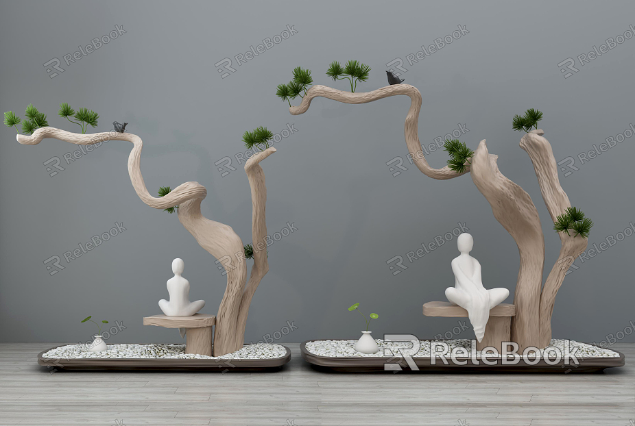 New Chinese gardening sketch model