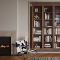 Modern Living Room With Herringbone Flooring Wooden Shutters Beige Sofa And Stone Fireplace