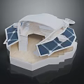 Modern Luxury Water Vehicle With White Exterior Wooden Deck And Solar Panels