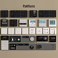Poliform Modern Smart Switch Panels With Digital Displays And Various Designs 3d model