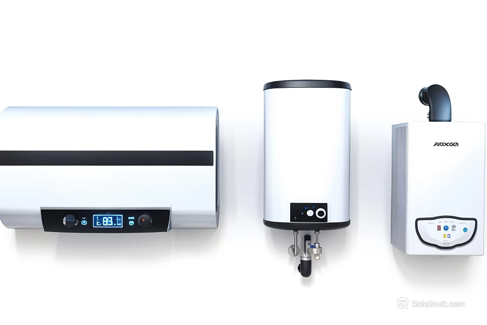 Vanward Home Electrical Appliances Featuring Water Heaters With Digital Display And Compact Design 3d model 