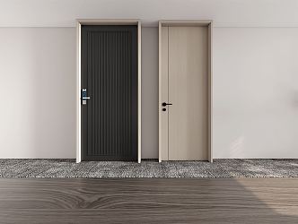 Modern security door combination 3d model