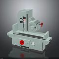 Industrial Grinding Machine Tool With Light Green Body Red Knob And Control Panel