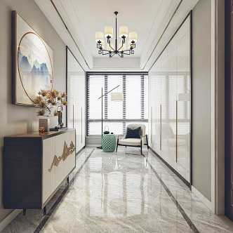 Light Luxury Entrance 3d model