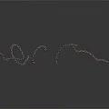Silver Metal Chain Equipment With Curved Structure On Dark Background
