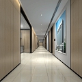 Company walkway corridor 3d model