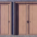 Wooden Hinged Doors Single and Double Panel Design for Home Interior 3d model
