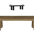 Modern Quiet Bench 3d model