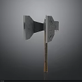 Rustic Metal Axe Design With Wooden Handle And Sharp Blade