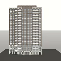 Modern High Rise Residential Building Exterior With Large Windows And Trees