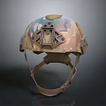 Tactical Camouflage Helmet With Adjustable Strap And Front Mounting Gear