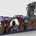 LEGO toy blocks dark forest 3d model