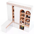 Open shelf bookcase 3d model