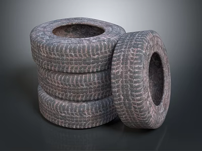 Durable Car Spare Tires Stacked For Vehicle Maintenance And Replacement Use 3d model