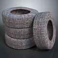 Durable Car Spare Tires Stacked For Vehicle Maintenance And Replacement Use 3d model