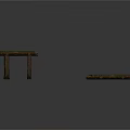 Rustic Wooden Furniture Benches With Long Plank Design And Sturdy Legs