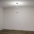 Modern Pendant Lights Hanging In Minimalist Interior With White Walls And Shadow Effects