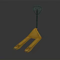 Manual Pallet Jack Industrial Equipment with Yellow Forks and Black Handle