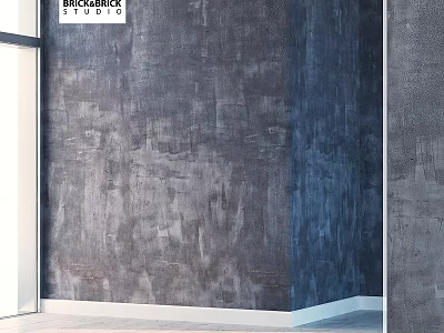 Modern Textured Wall Panel With Gray And Blue Color Hues 3d model