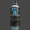 Black Cylindrical EMP Weapon Design With Glowing Blue Tactical Military Device