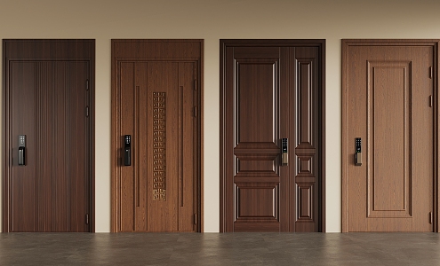 Antique entry door 3d model