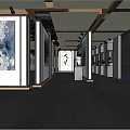 Book Art Exhibition In Modern Gallery With Creative Paintings And Artwork Displays