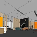 Fitness Gym Layout With Exercise Equipment Open Training Area And Lockers