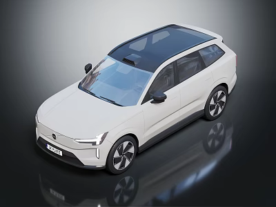 Modern White SUV With Sleek Exterior Design Panoramic Roof And Alloy Wheels 3d model